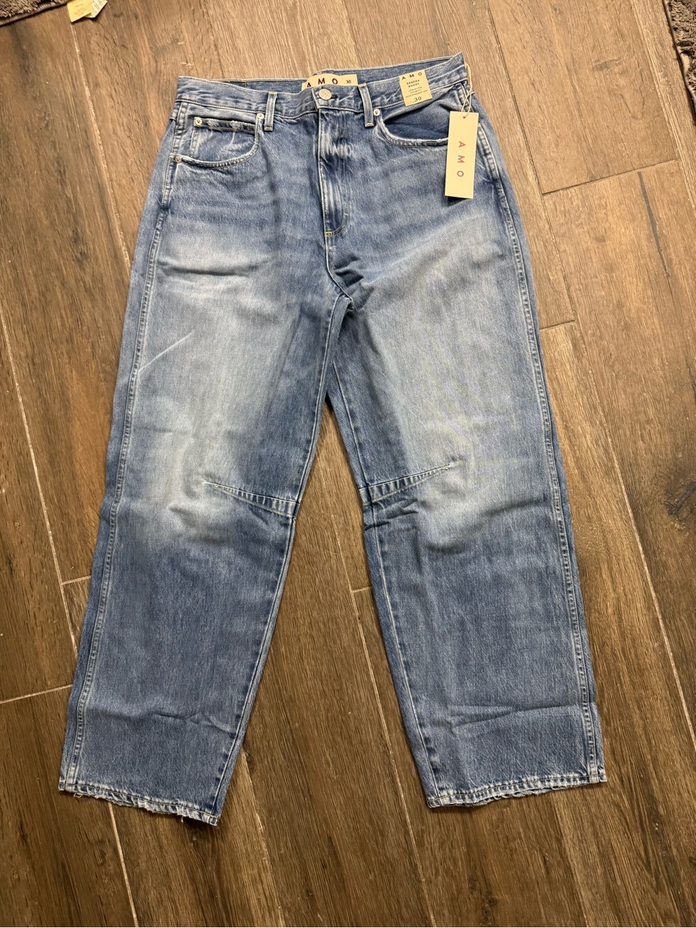 AMO Women’s Sandra Baggy Jeans in Cherry Bomb